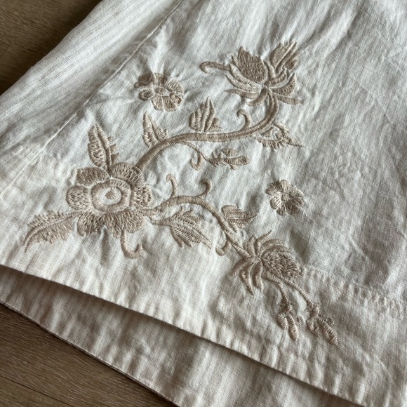 JOHNNY WAS Embroidered LINEN TANK DRESS SZ L - Picture 9 of 12